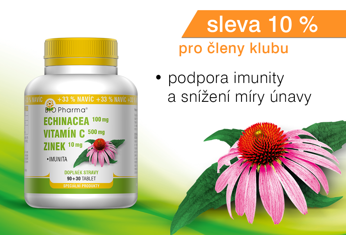 Echinacea 100 mg + vitamin C 500 mg + zinek 10 mg 90 + 30 tablet
