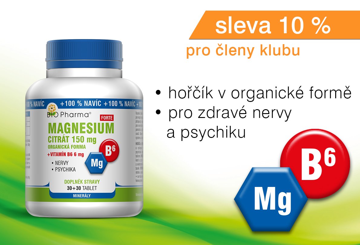 Magnesium citrát Forte 150 mg + Vitamín B6 30+30 tablet