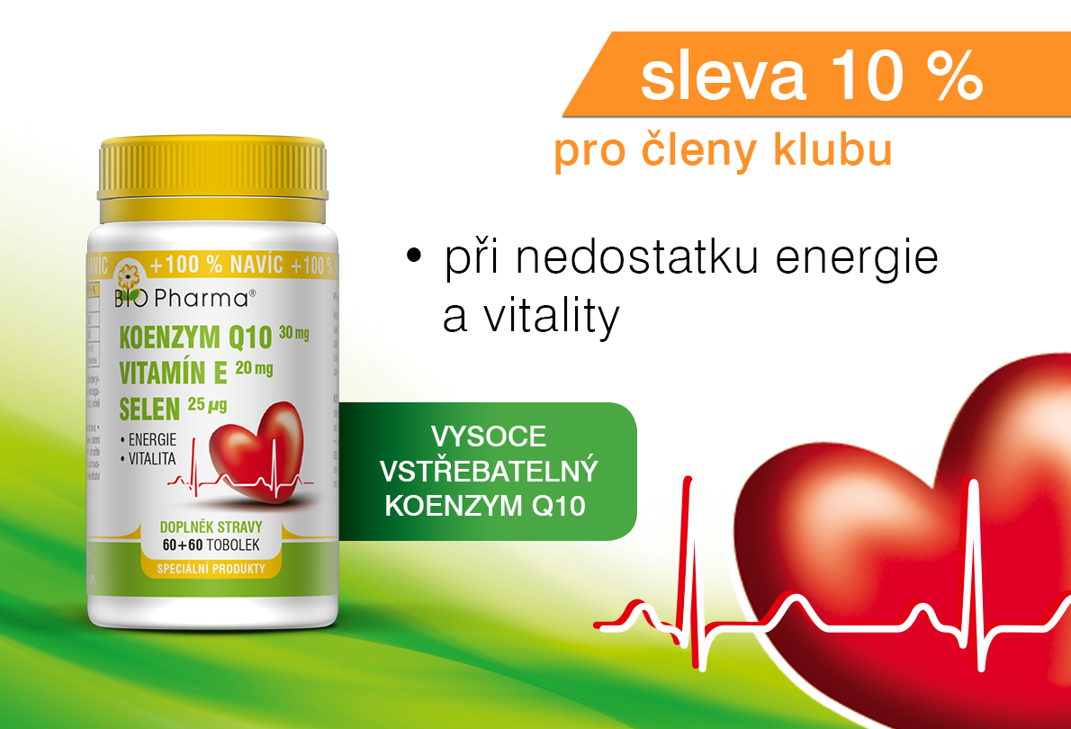 Koenzym Q10 30 mg + Vitamín E 20 mg + Selen 25 µg 60+60 tobolek